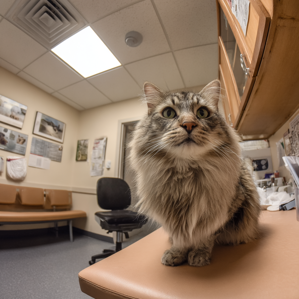 Cat at Vet